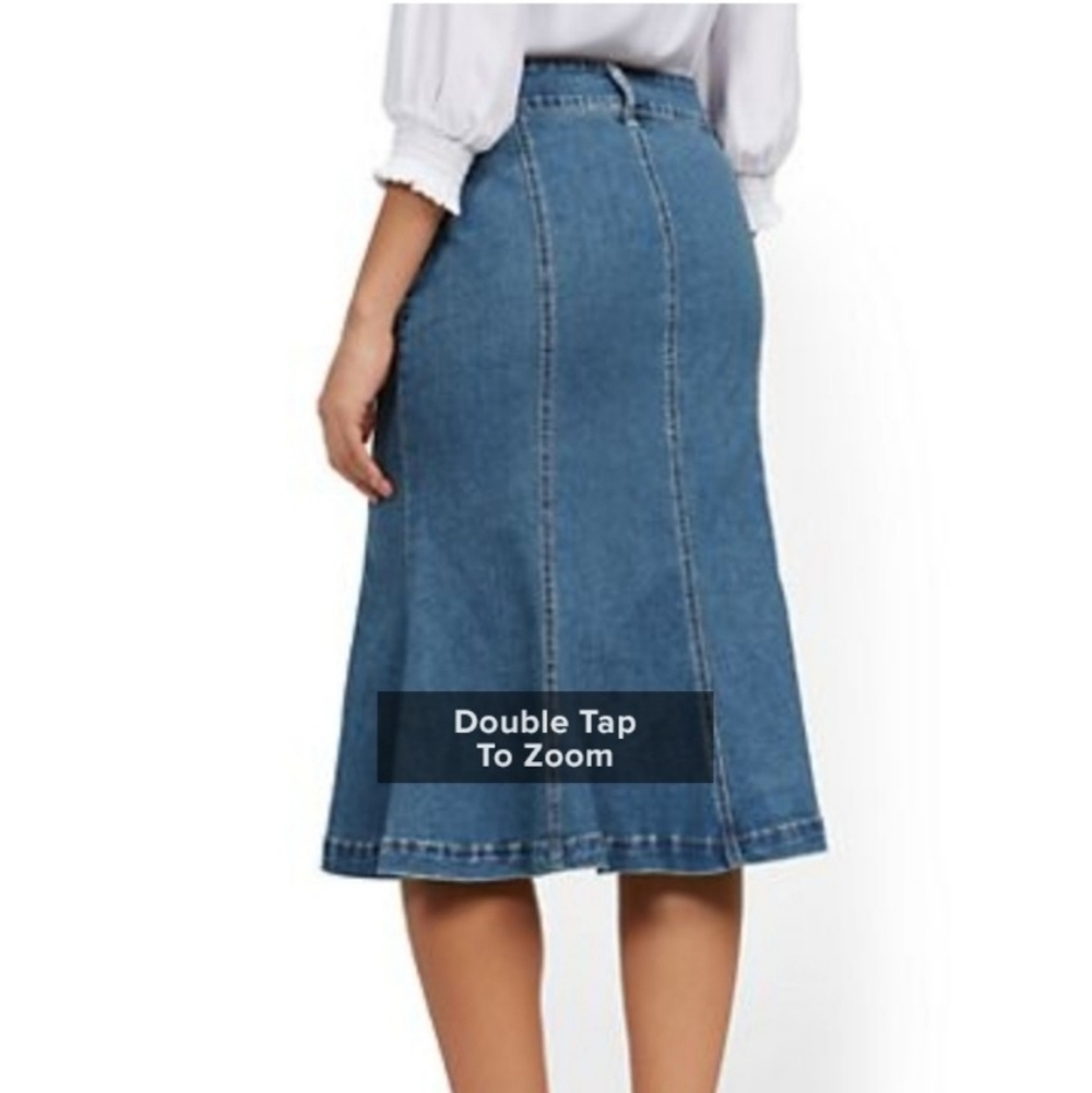 New York and Company Denim Skirt - Picture 3 of 12
